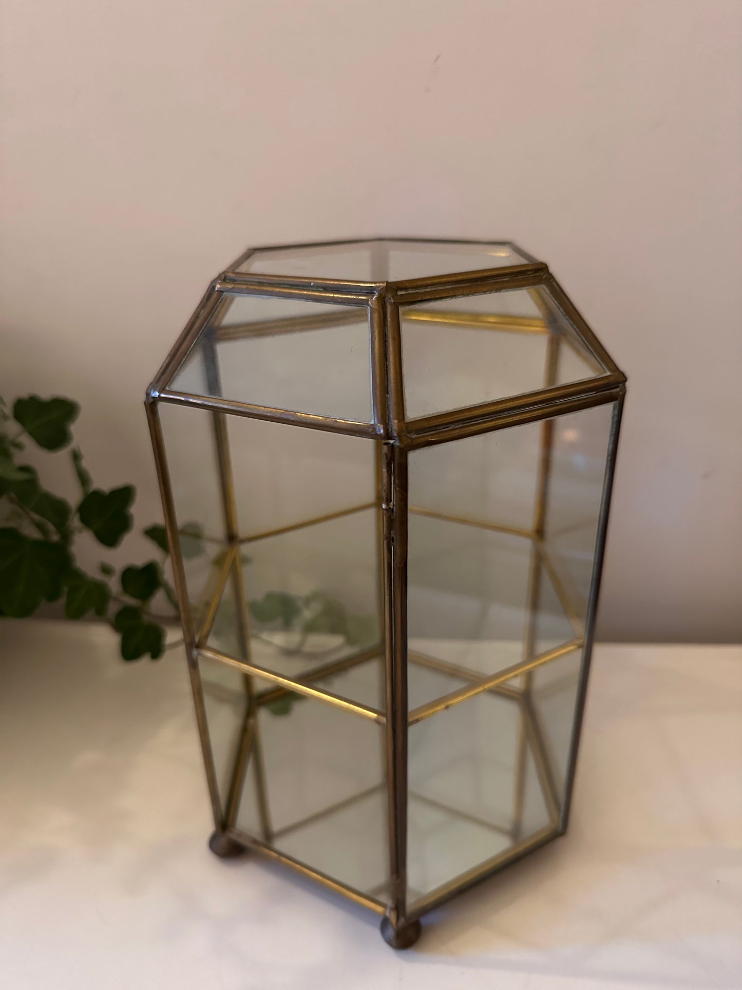 Glas in lood vitrinekastje