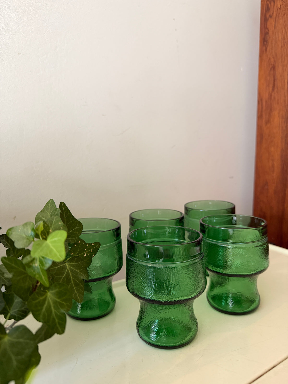 Smaragdgroene Glazen Italiaan barware