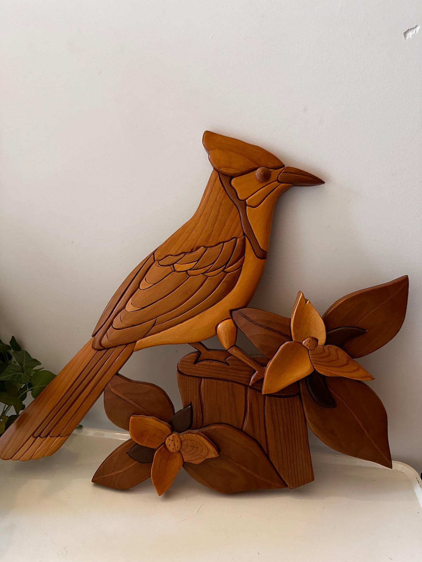 Houten vintage wandbord