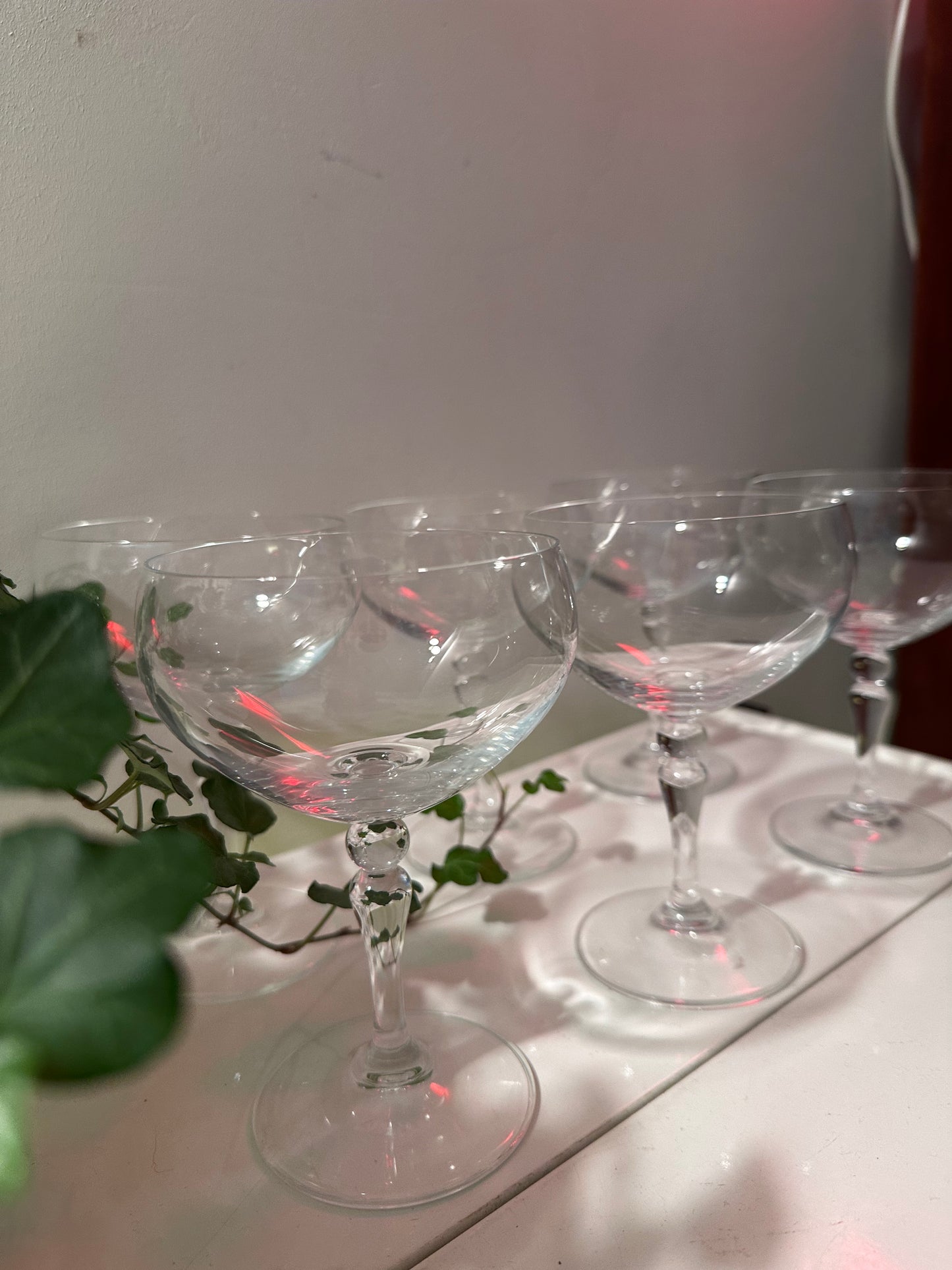 Kristallen coupe champagne glazen