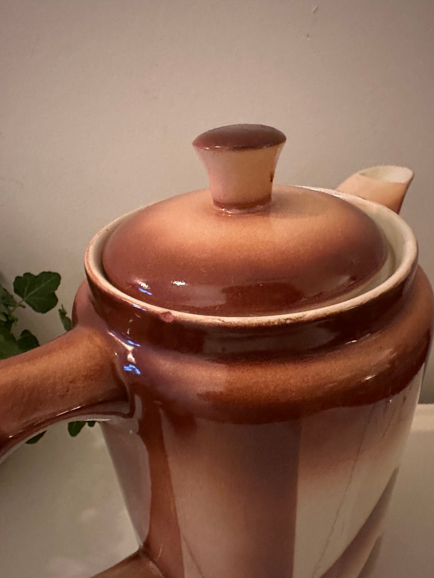 Jaren 70 koffiekan bruin beige