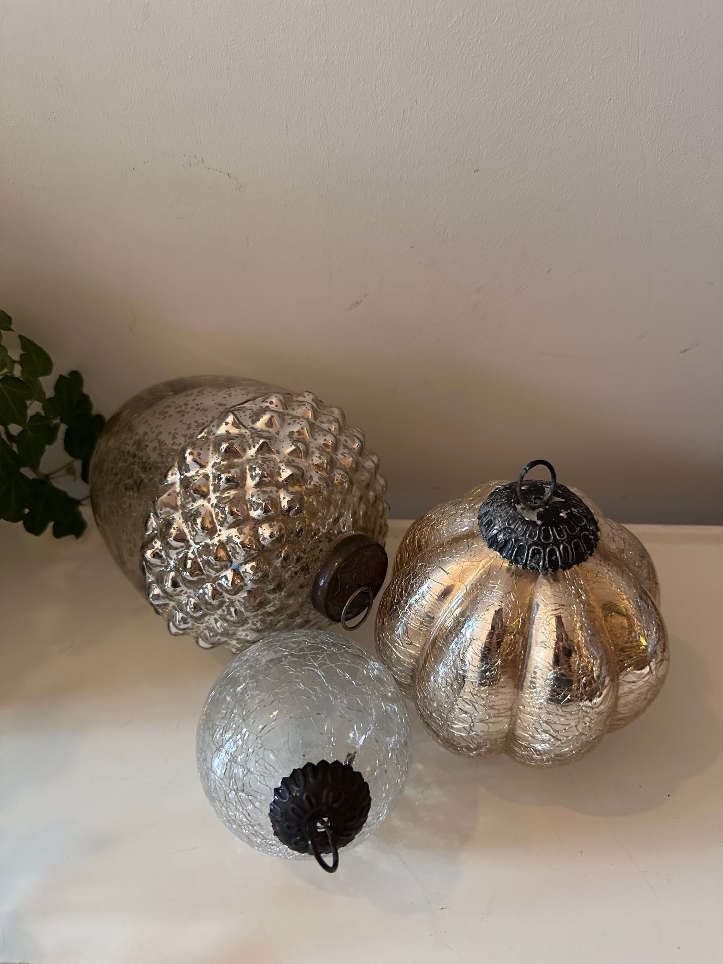 Set Mercury glass decorballen