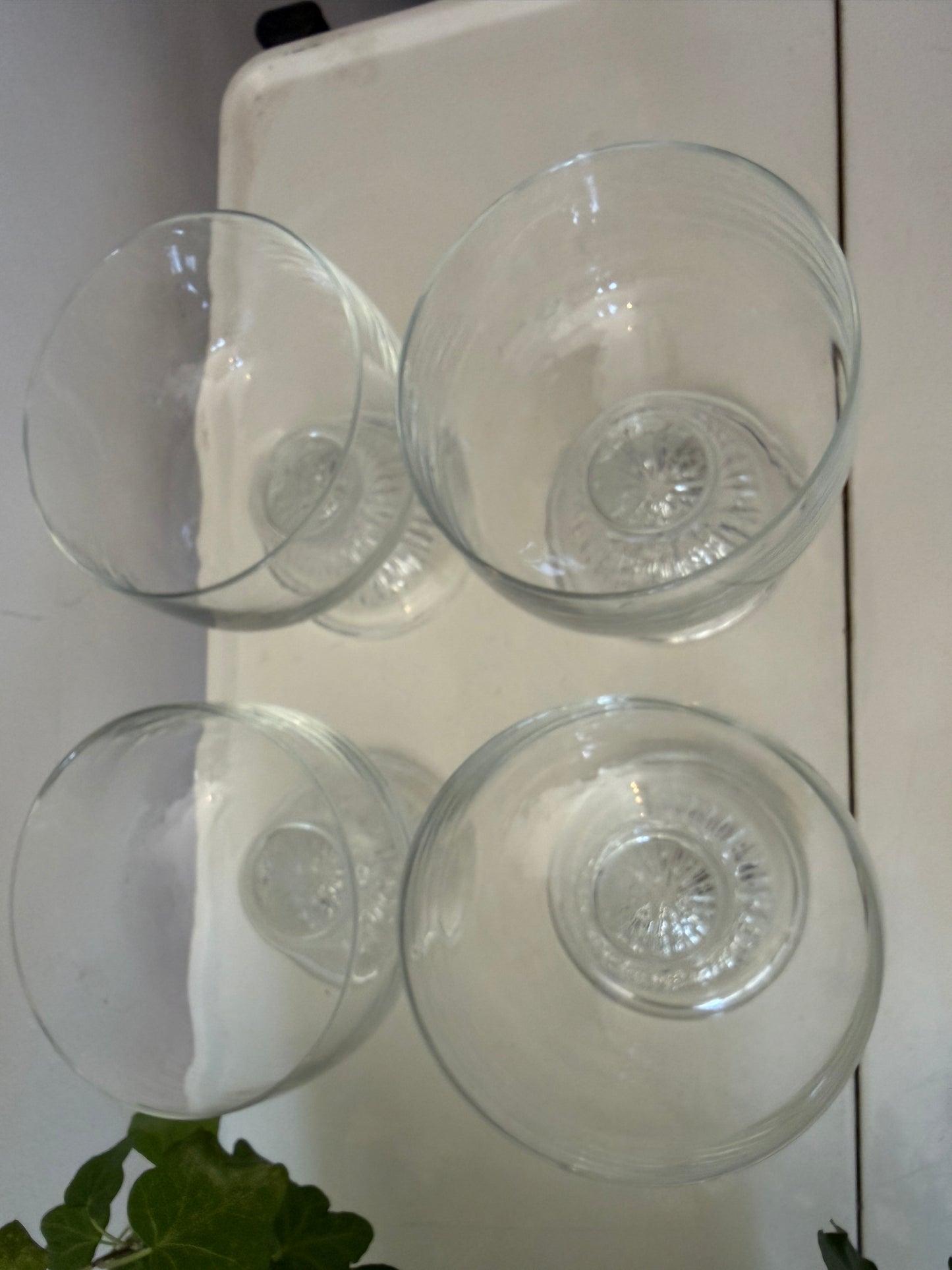 Set van 4 coupe glazen