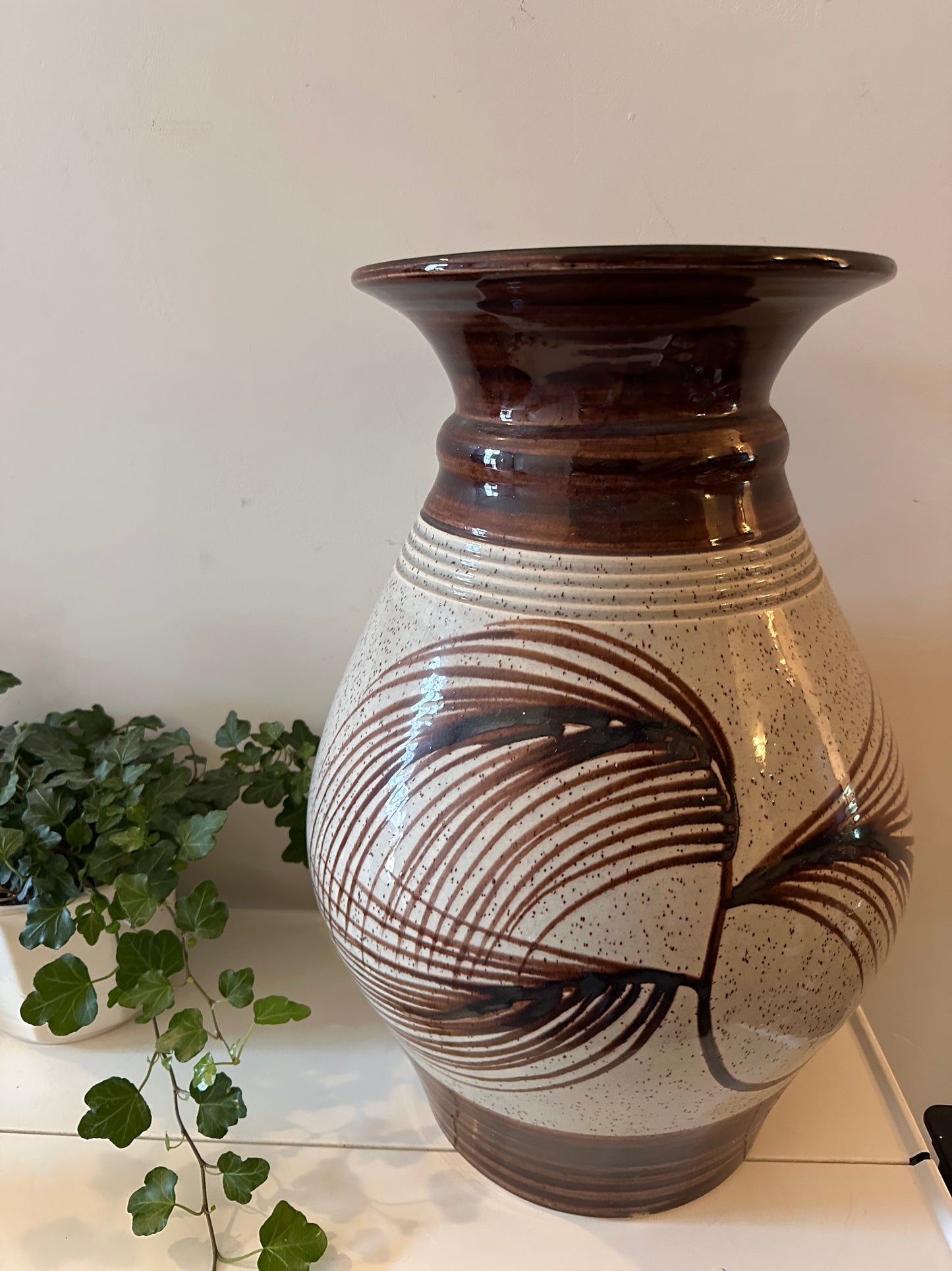 XXL Keramieken vloervaas jaren 70