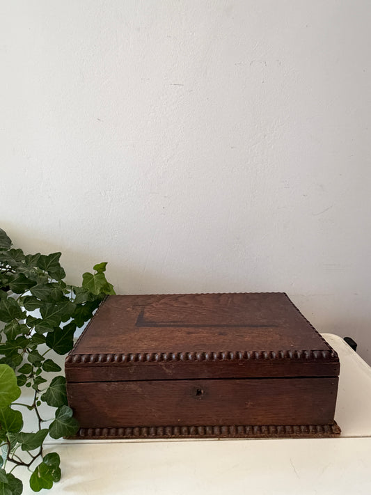 Vintage houten bewaardoos