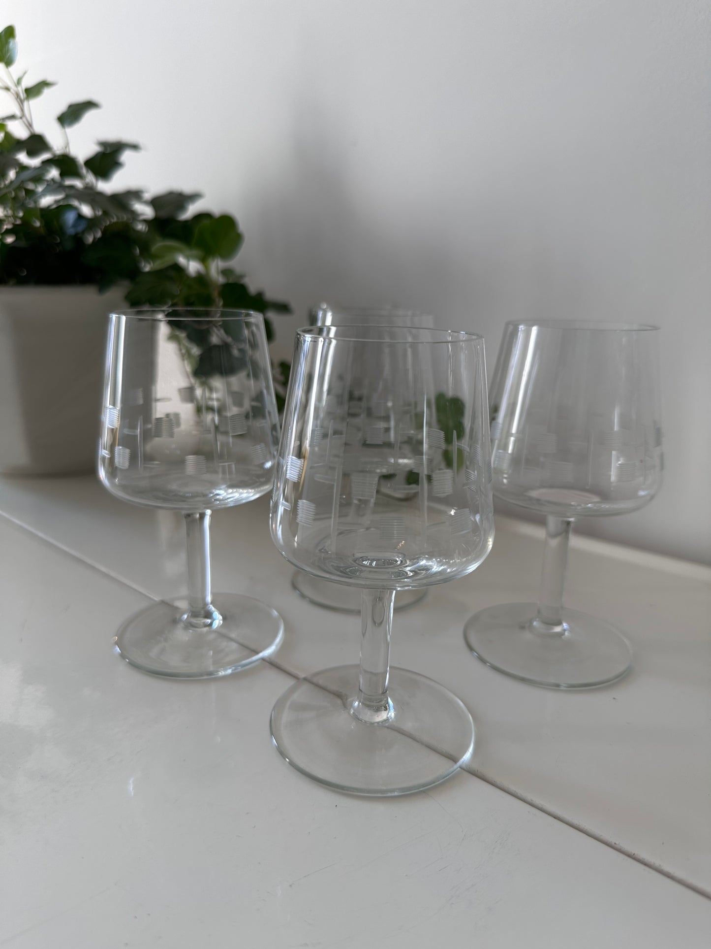 Set 5 likeurglaasjes jaren 50 vintage