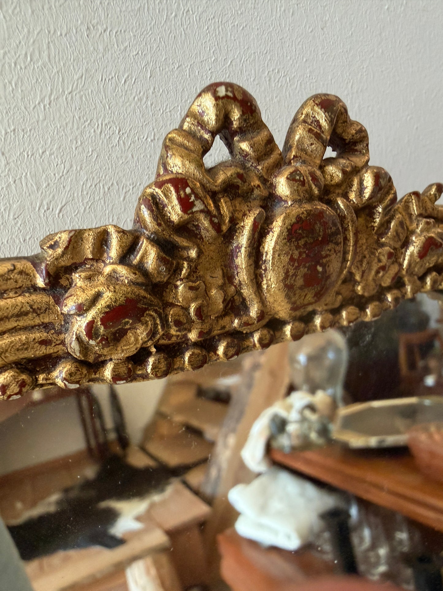 Vintage spiegel met goudkleurige lijst jaren 20