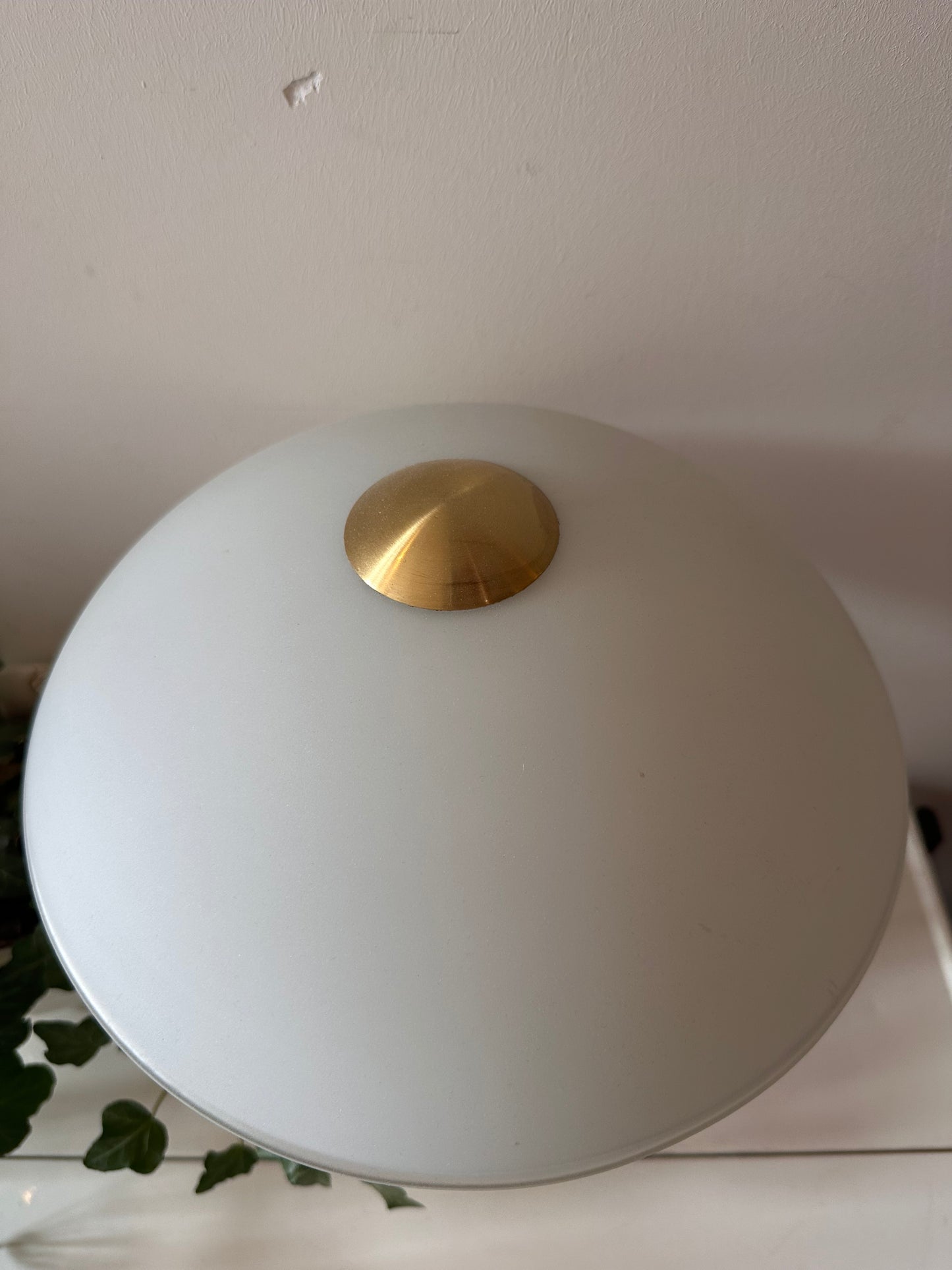 Messing lamp met mushroom kap