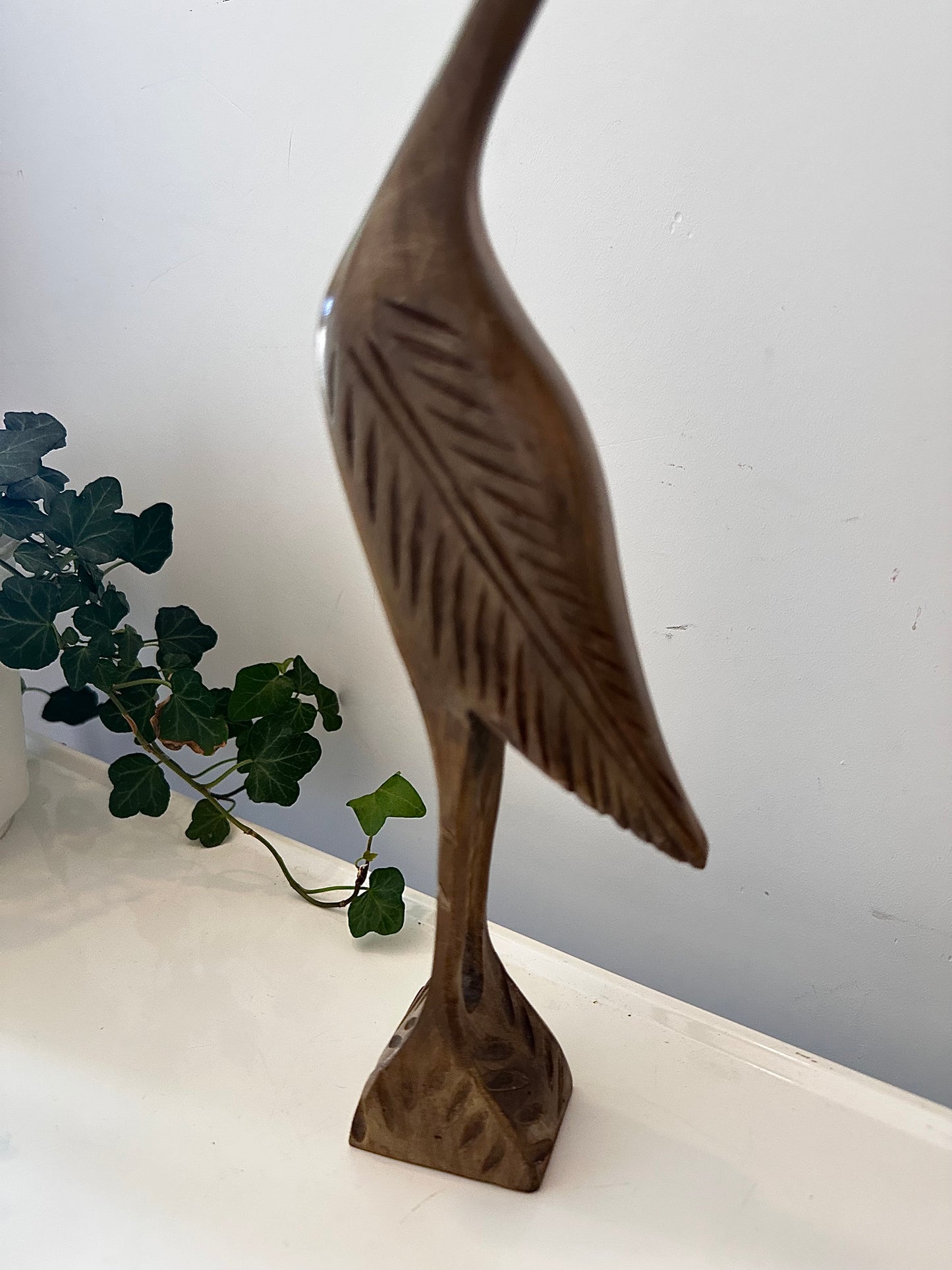 Mid Century houten kraanvogel