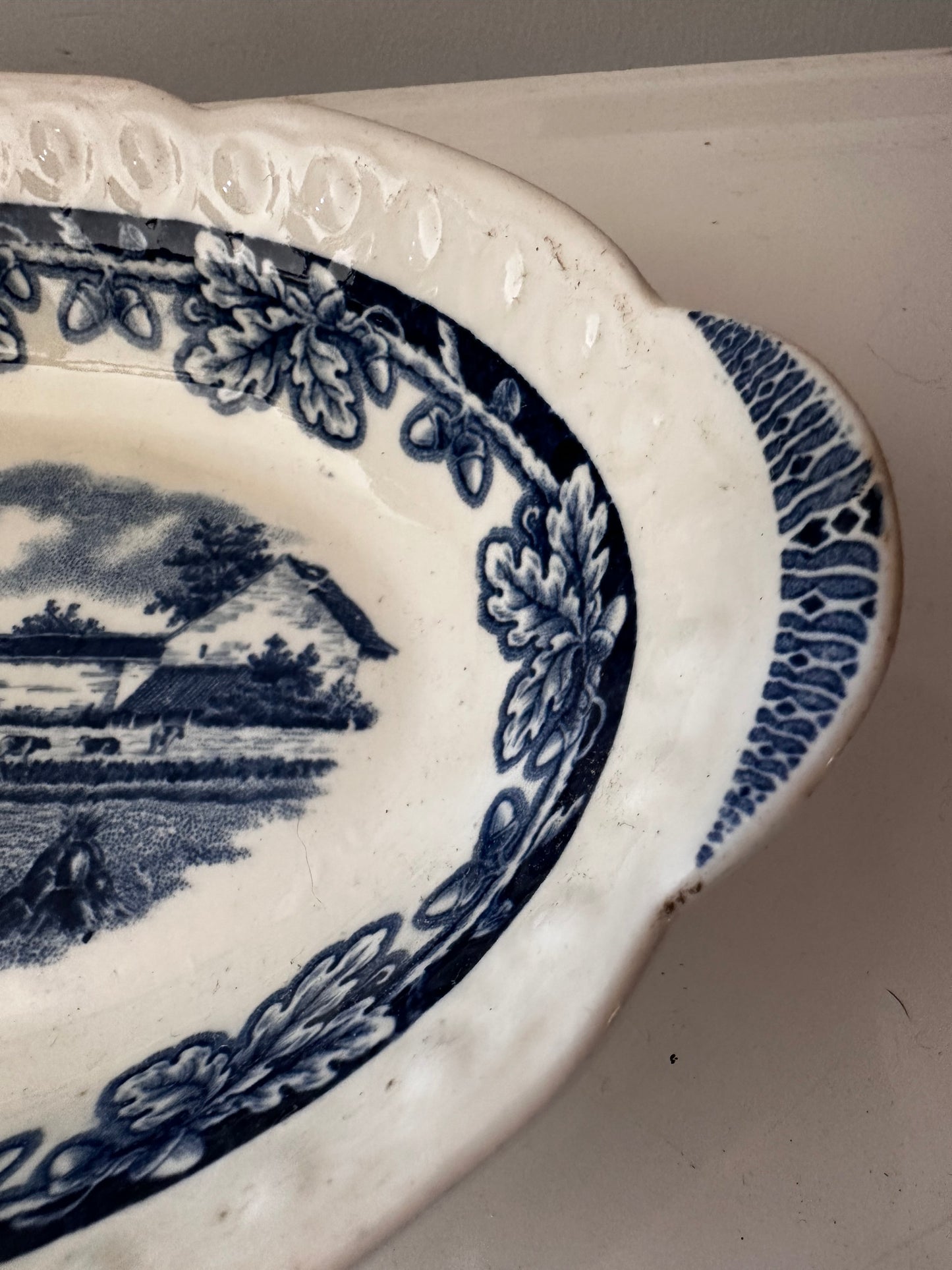 Keramiek blauw wit schaaltje