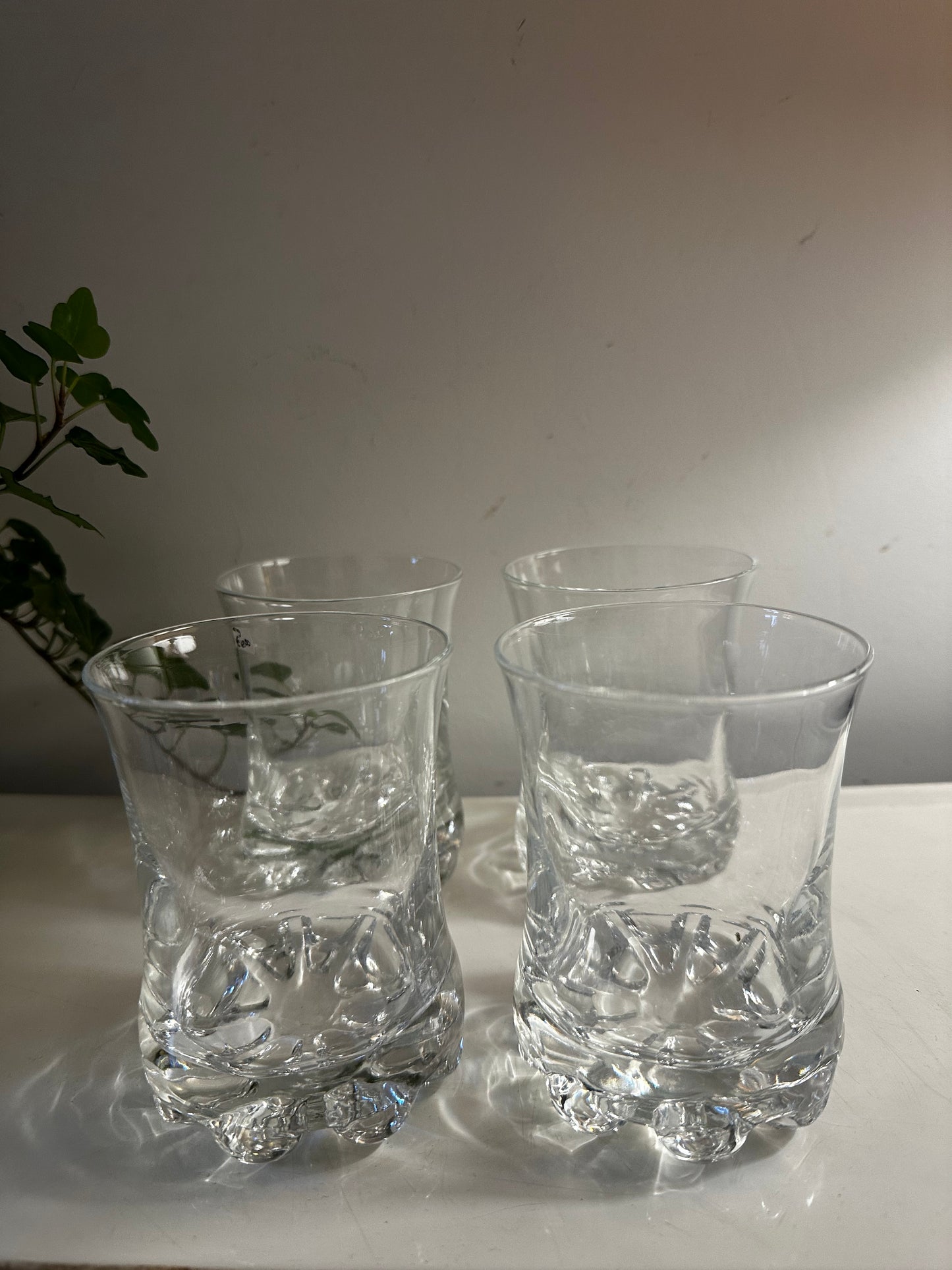Set van 4 waanzinnig mooie kristallen waterglazen