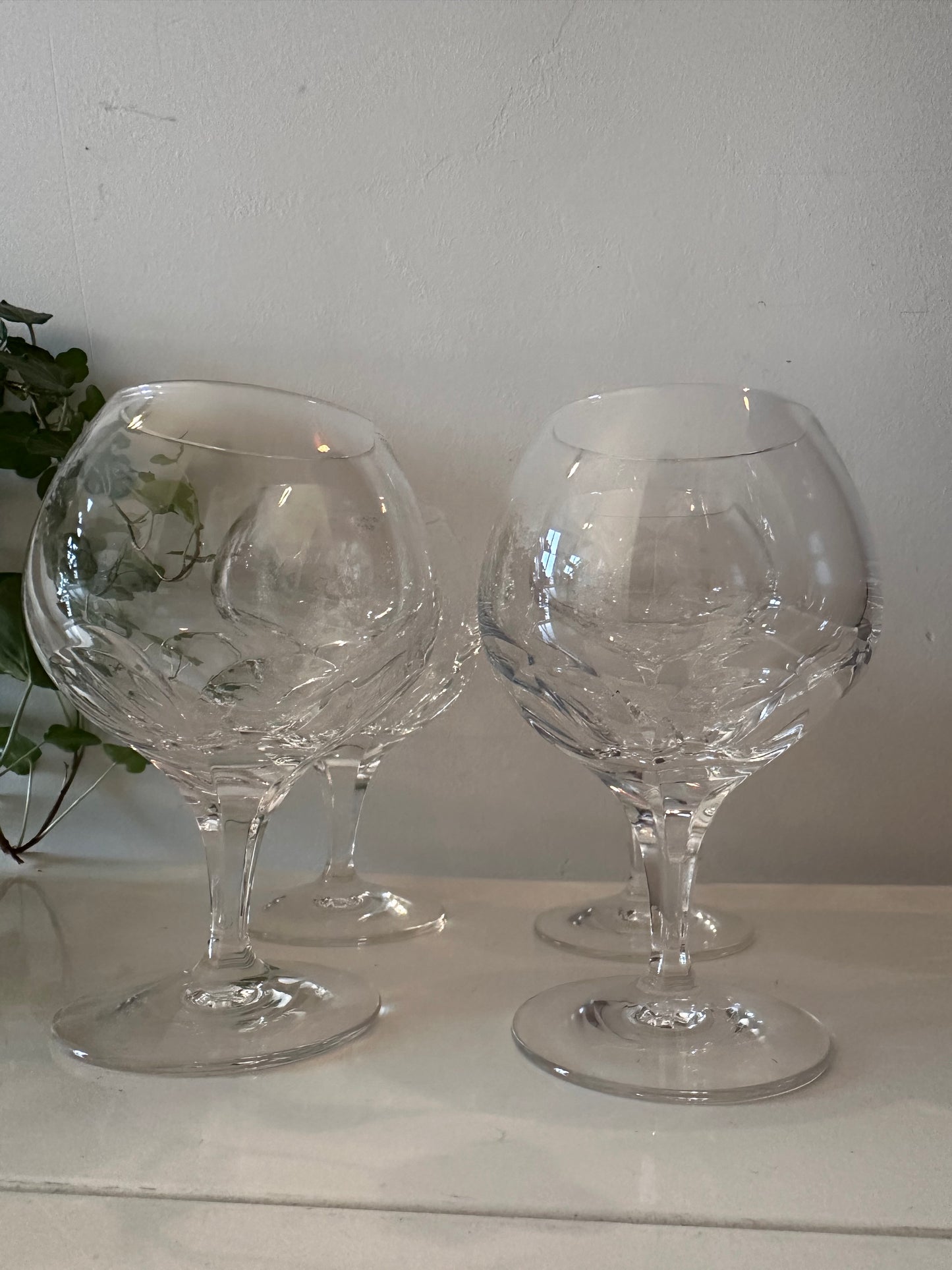 Set van 4 kristallen cognac glazen