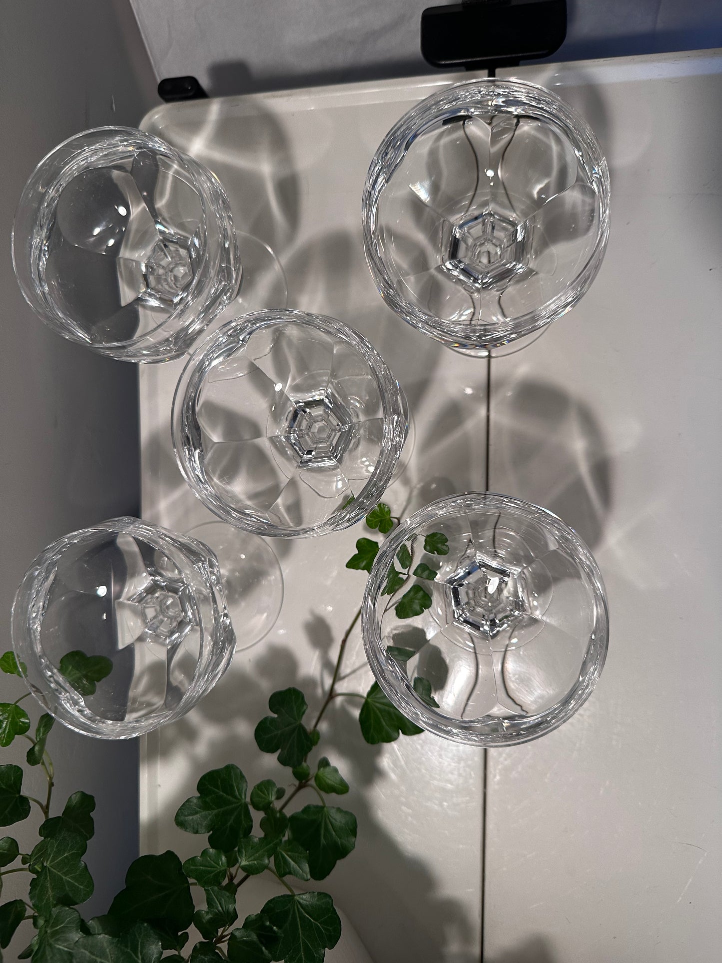 5 kristallen vintage coupe champagne glazen