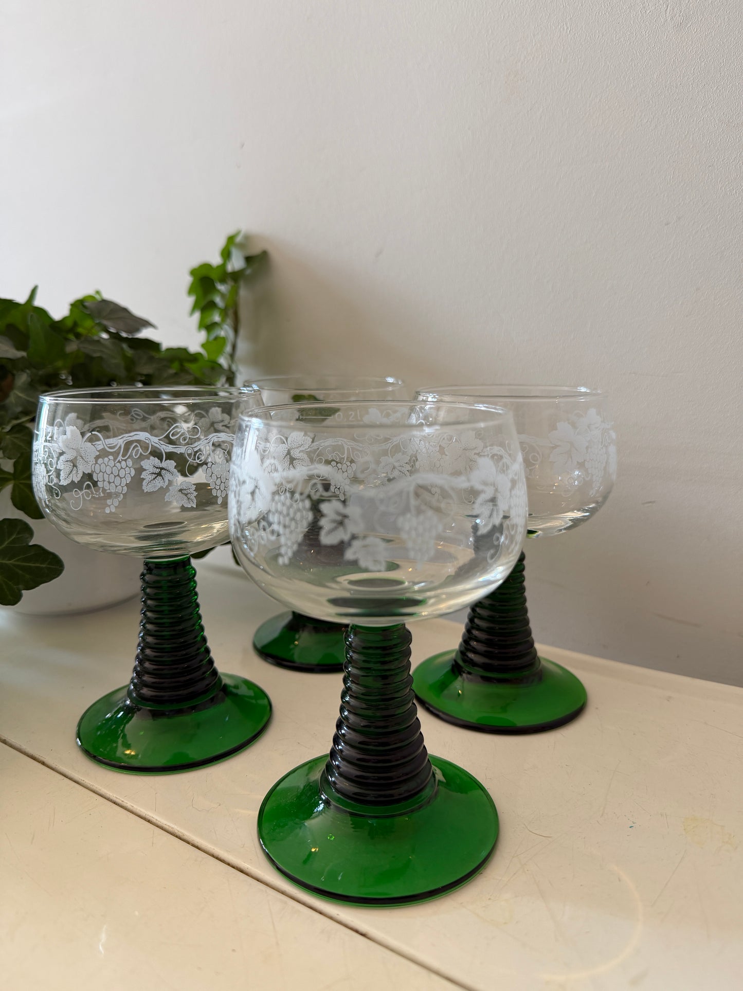 Set van 4 Roemer glazen 0,2 ltr