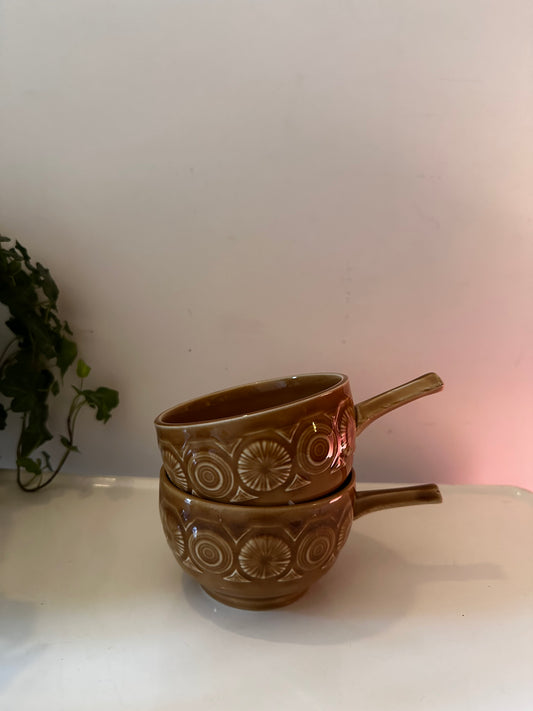 2 keramieken Engels keramieken cappuccino kopjes