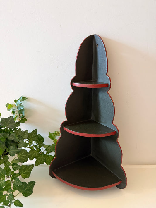 Houten hoekrekje wandplankje