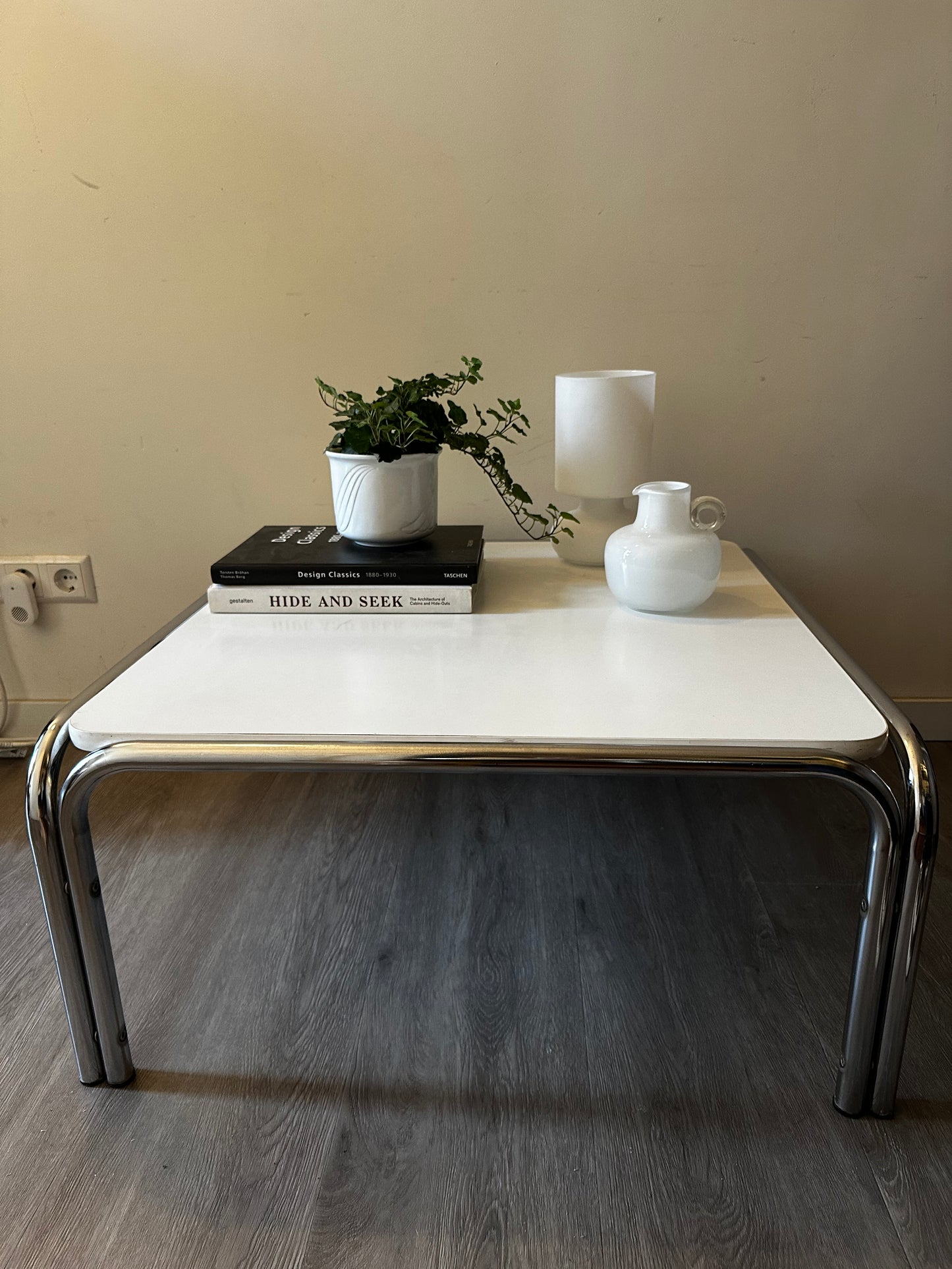 Salontafel buizenframe jaren 70/80