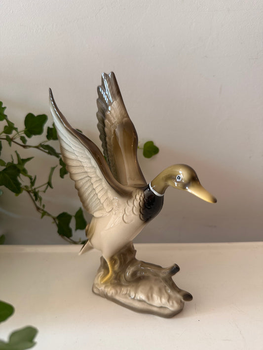 Porseleinen eend beeldje vintage