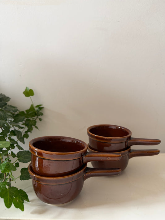 Set van 4 keramieken espresso kopjes met steeltje