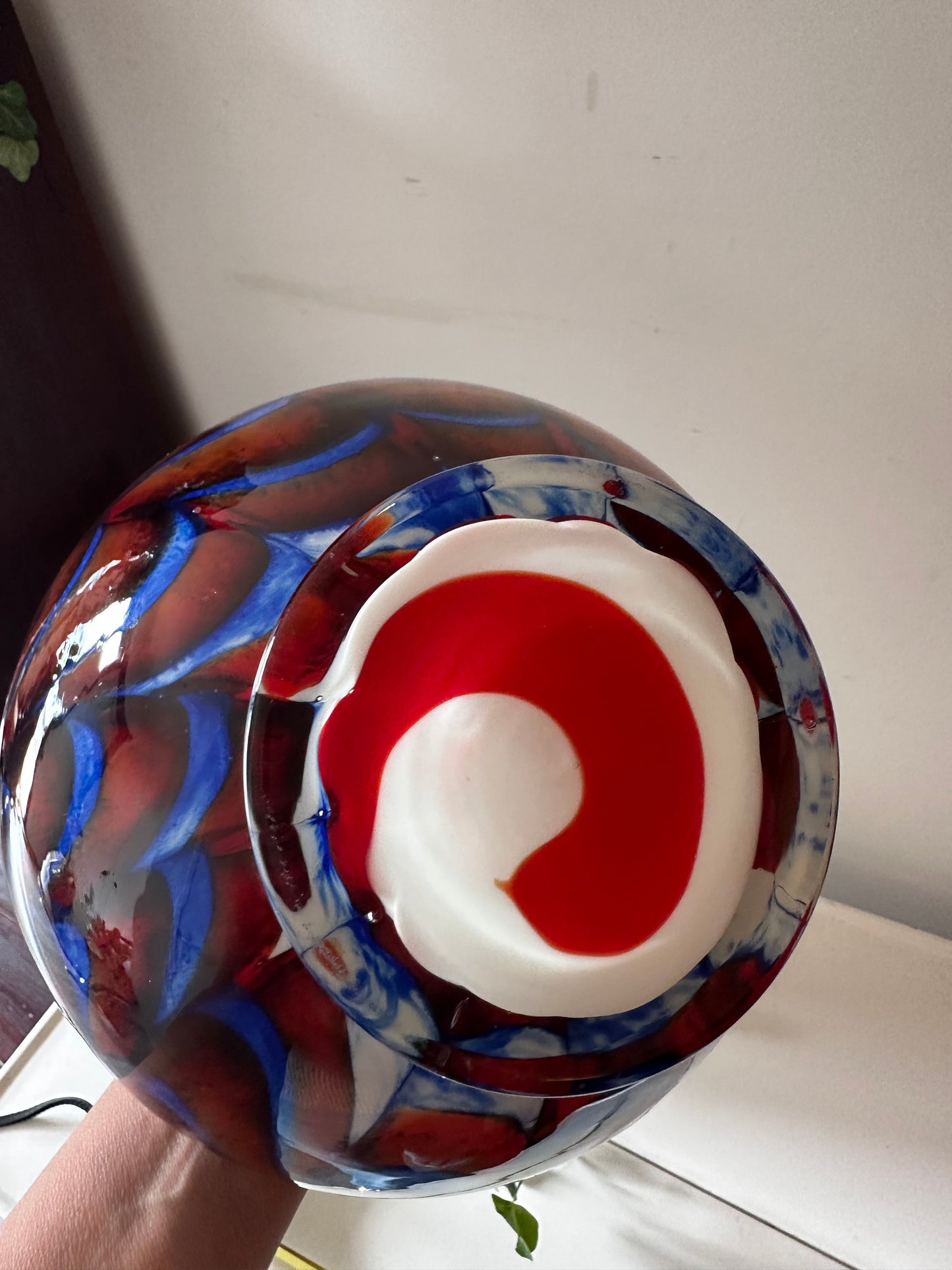 Murano glazen vaas met swirl