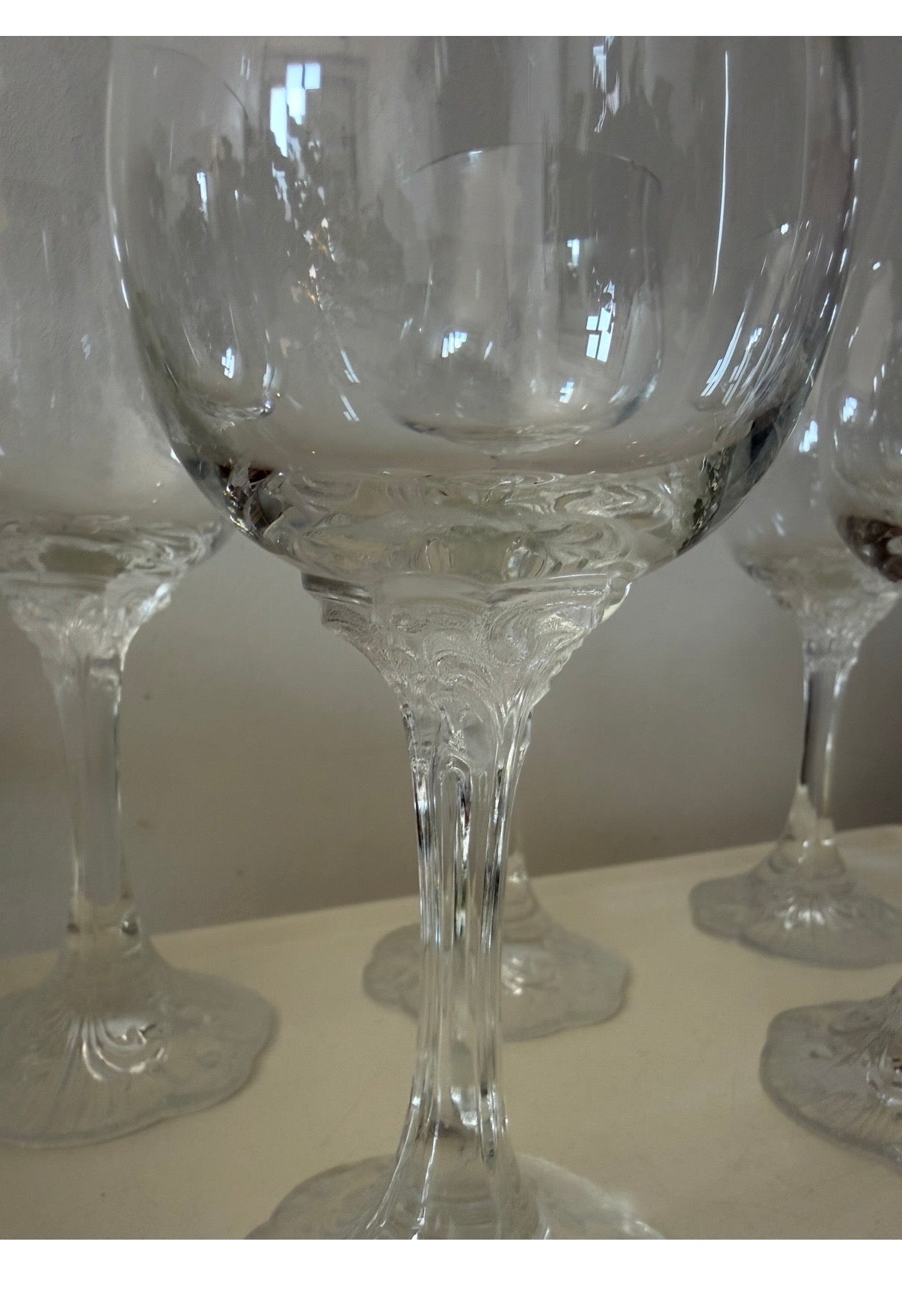 Set van 5 vintage wijnglazen