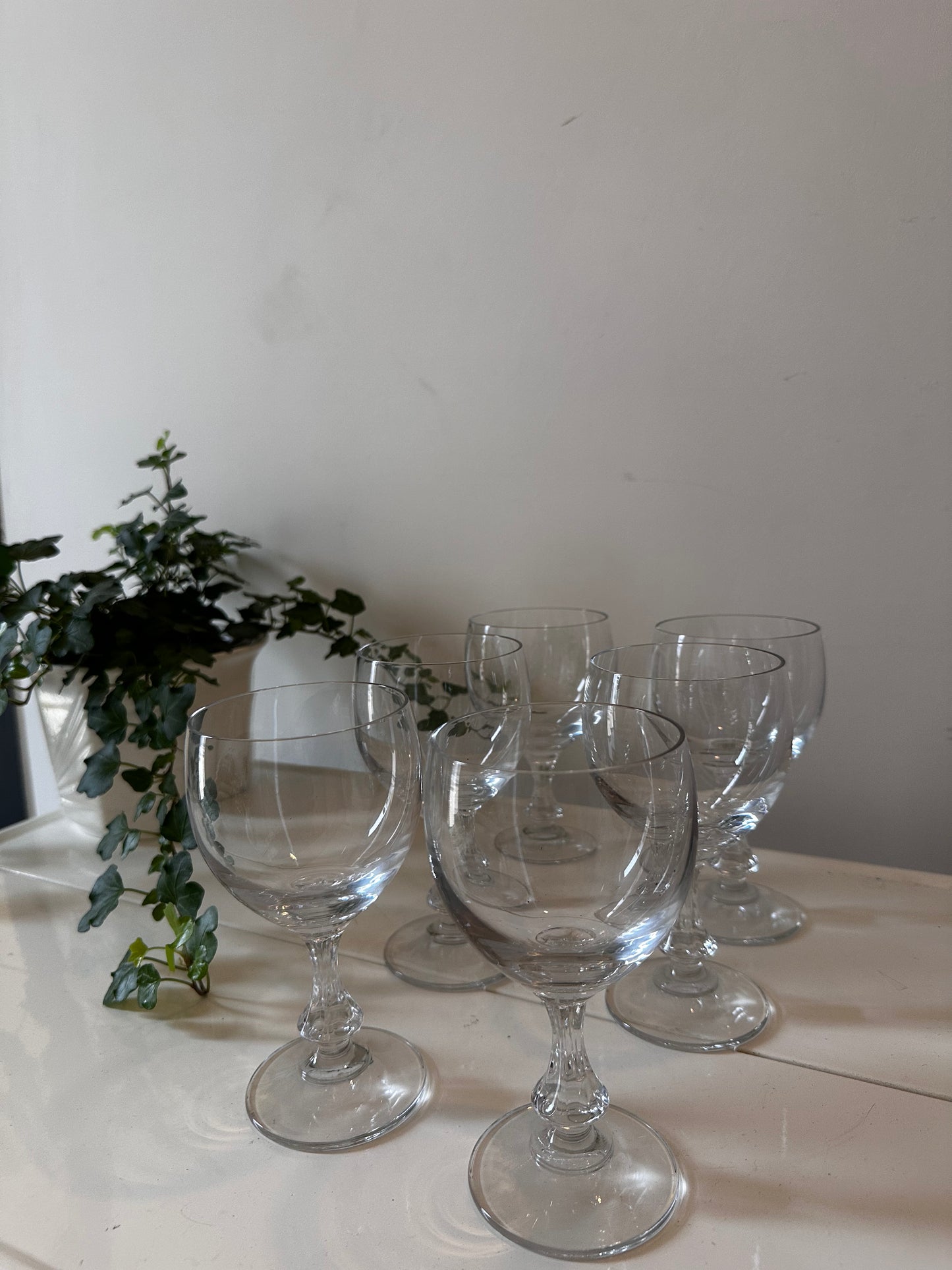 Set van 6 kristallen vintage glazen