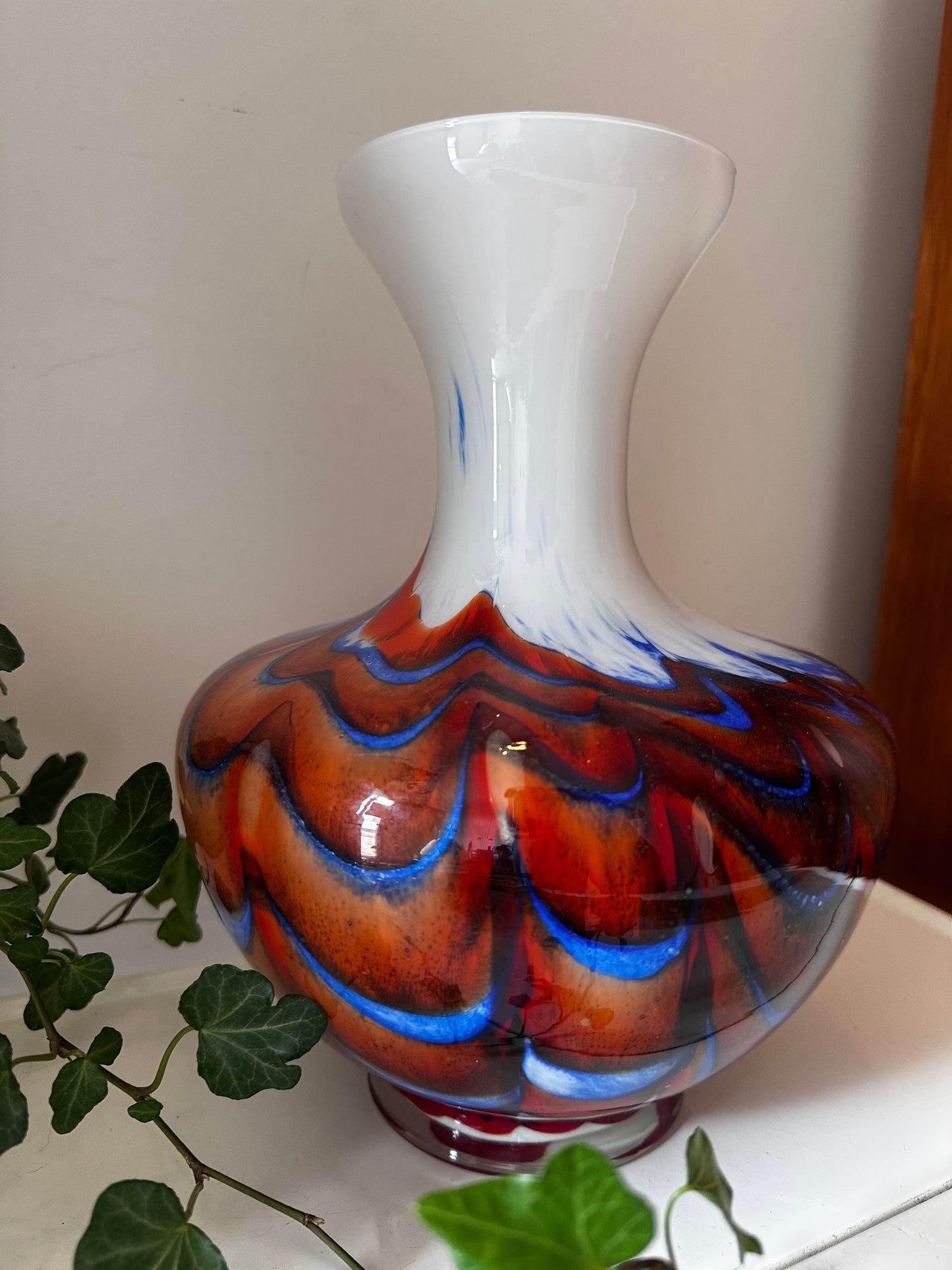 Murano glazen vaas met swirl
