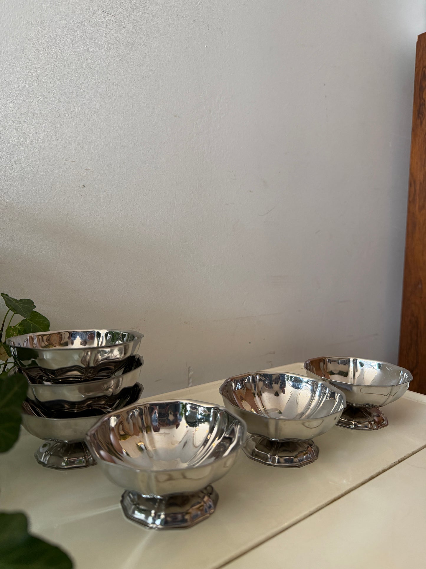 Set van 6 Chrome ijscoupes