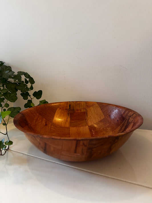 Geweven houten vintage schaal