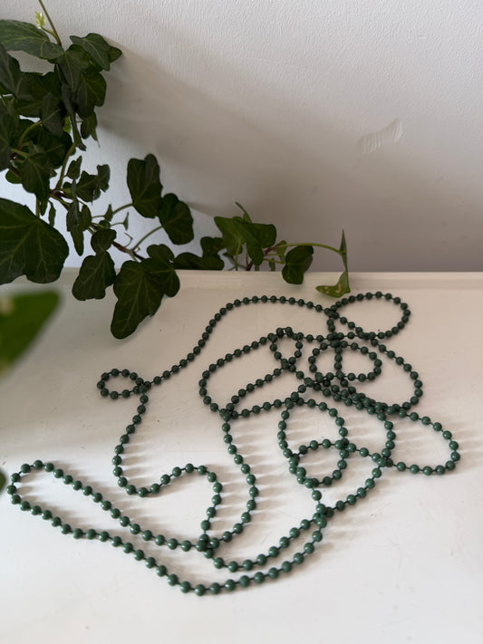 Groene lange kralenketting