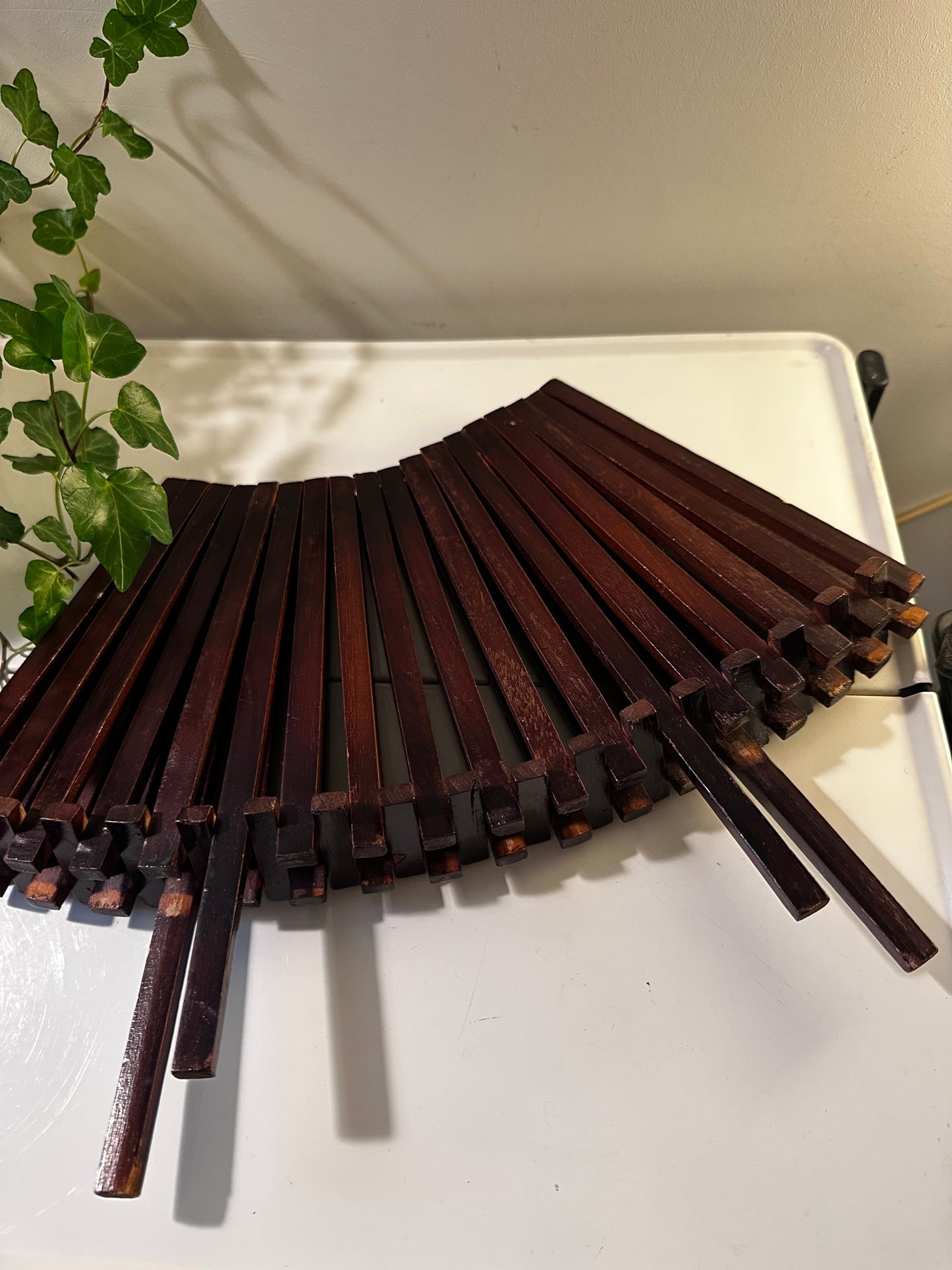 Mid Century houten fruitmand