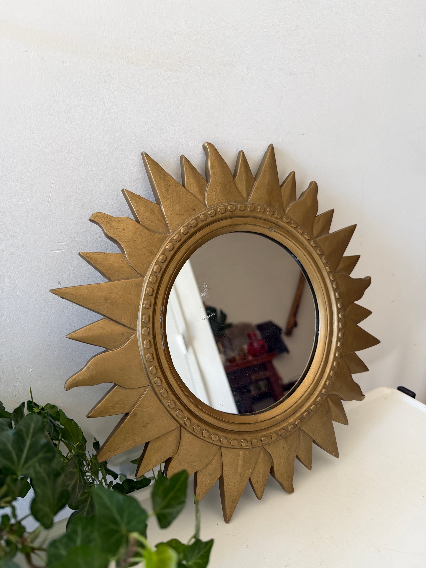 Zonnespiegel goudkleurig