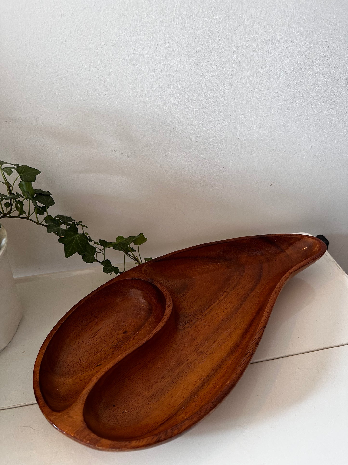 Mid Century teak houten serveerschaal