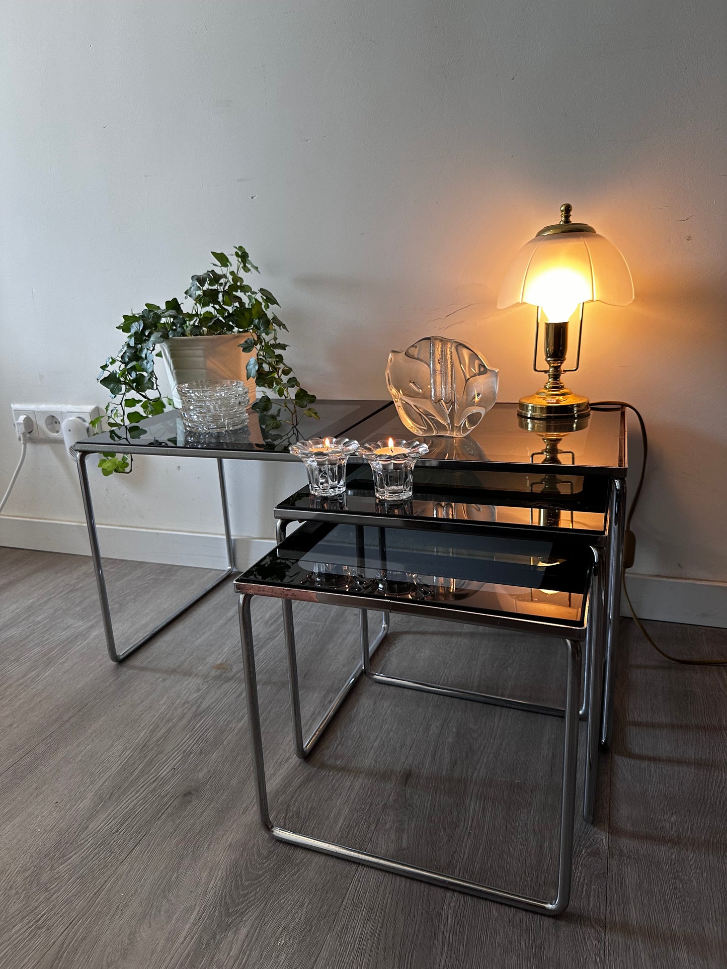 Brabantia jaren 70 Mimi set vintage bijzettafeltjes