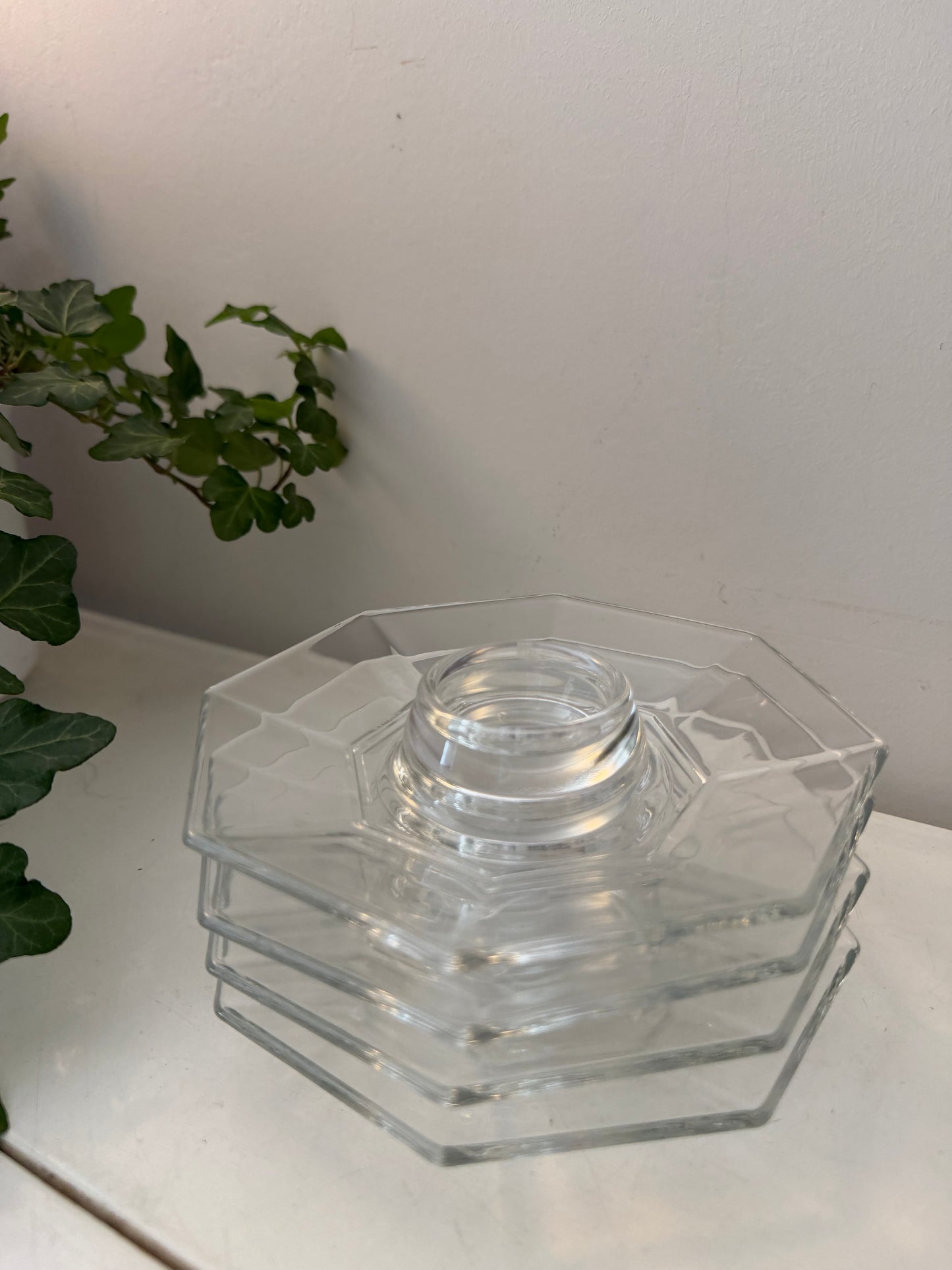 Set van 4 glazen design eierdopjes