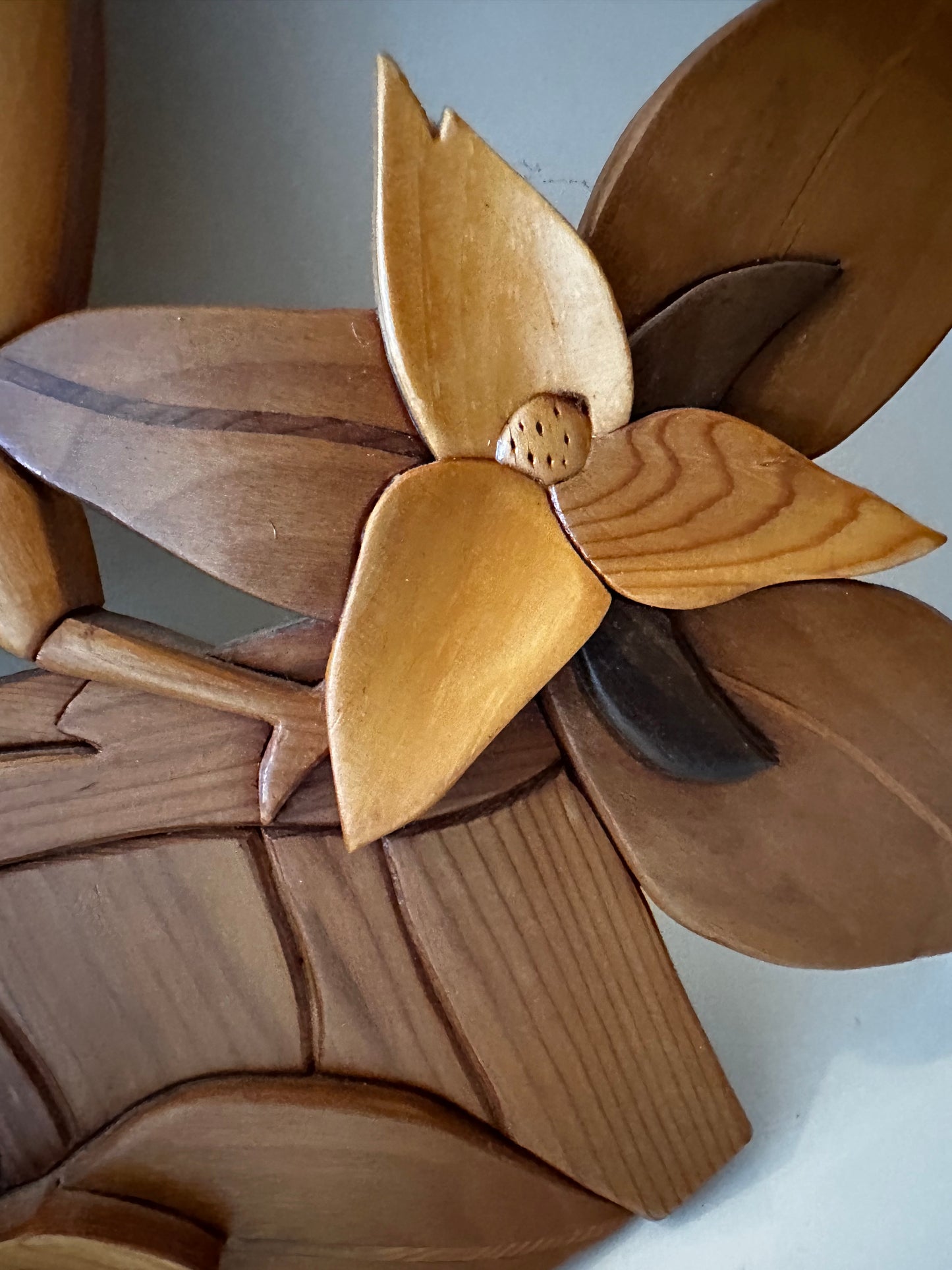 Houten vintage wandbord