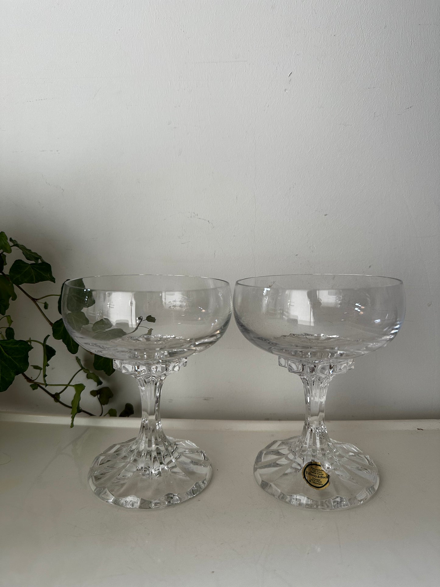 Set van 2 coupe champagne glazen Villeroy en Boch