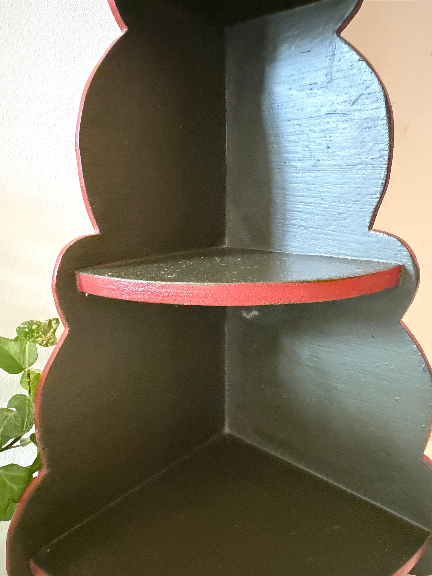 Houten hoekrekje wandplankje
