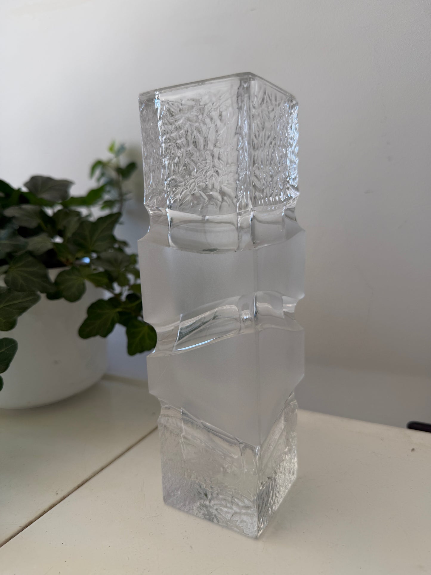 Glazen pop art stijl vaas kristal
