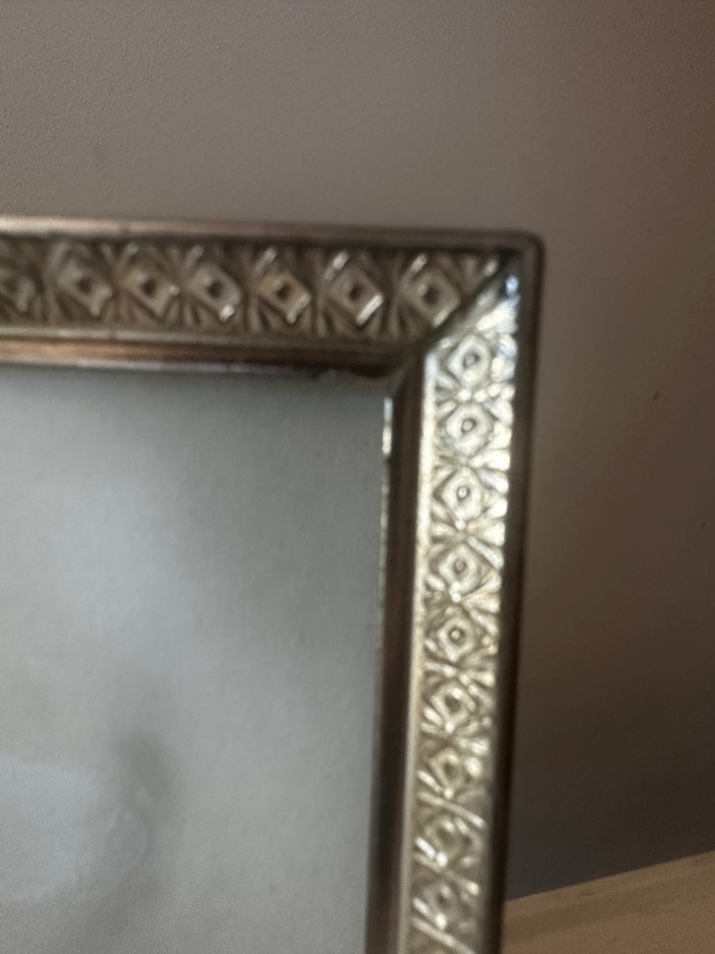 Vintage fotolijstje met zilverkleurige omlijsting