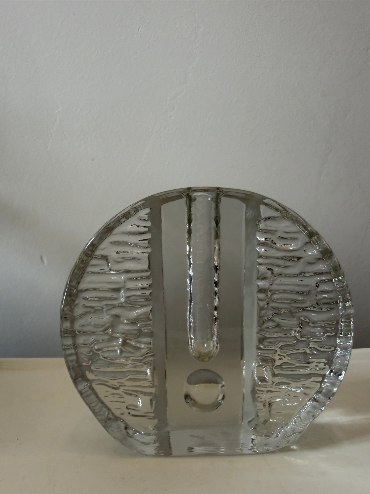 Dik glazen solifleur vaasje