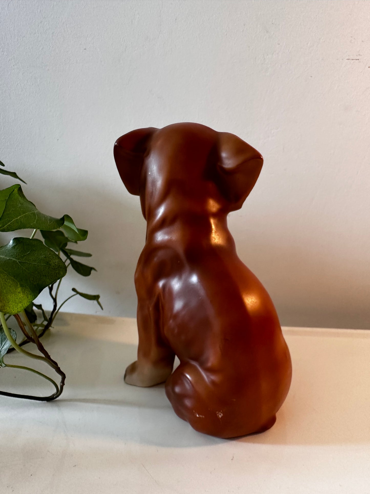 Boxer beeldje vintage keramiek