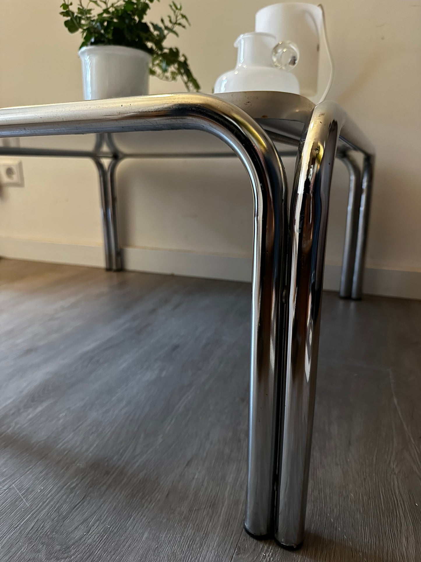 Salontafel buizenframe jaren 70/80