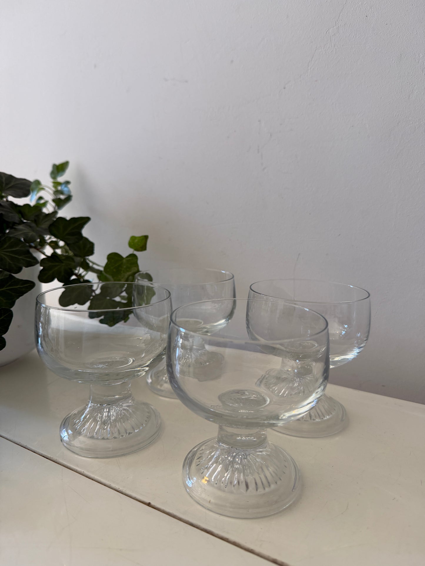 Set van 4 coupe glazen