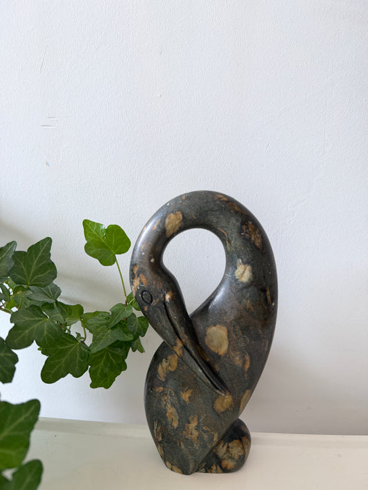 Mid Century spekstenen kraanvogel