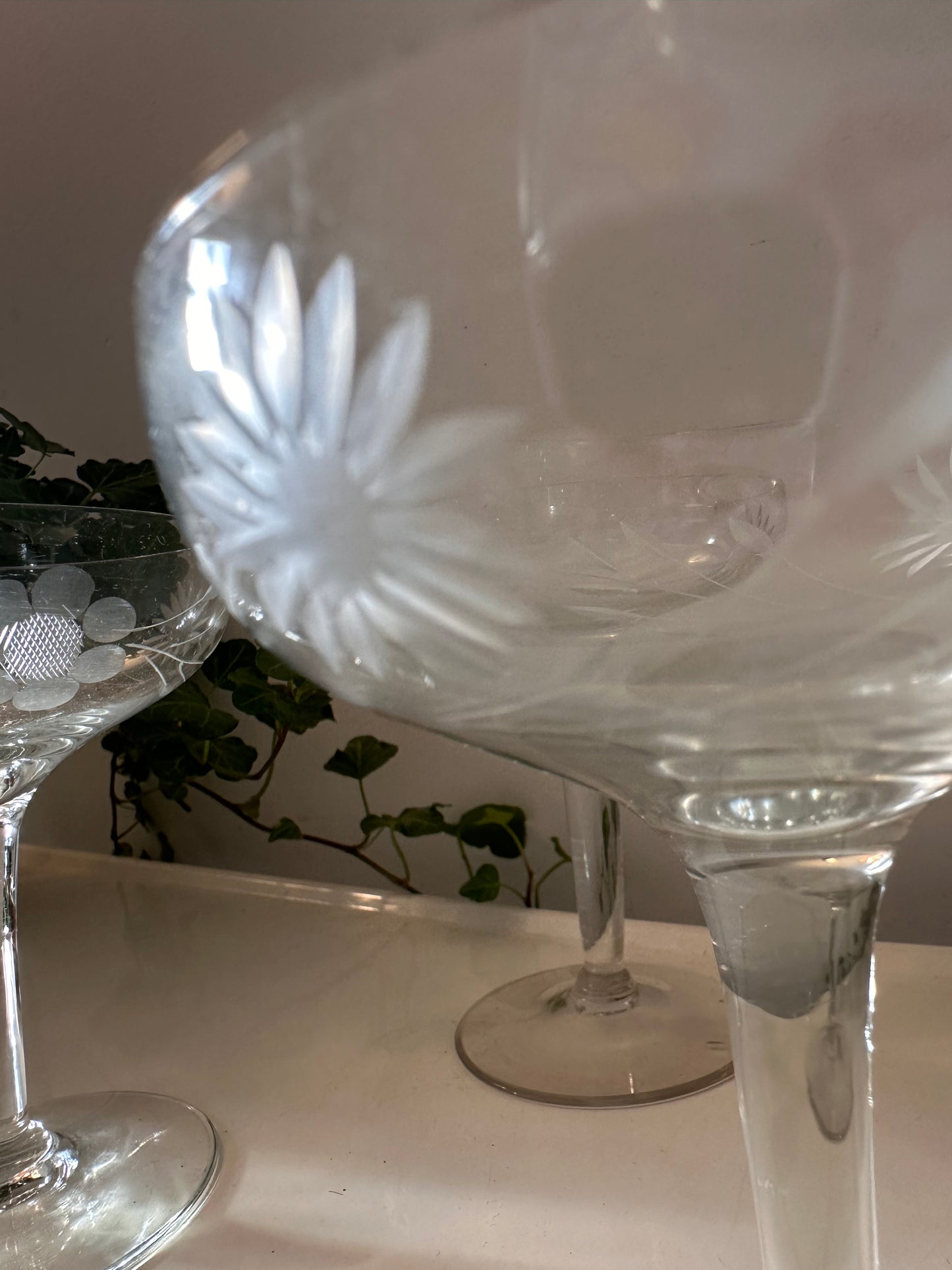 Set van 3 coupe champagne glazen