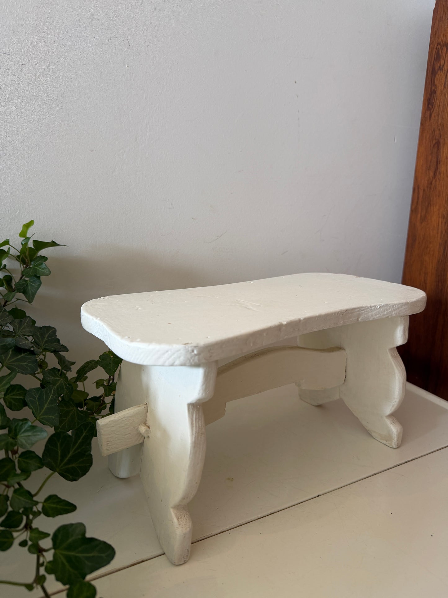 Wit vintage plantentafeltje