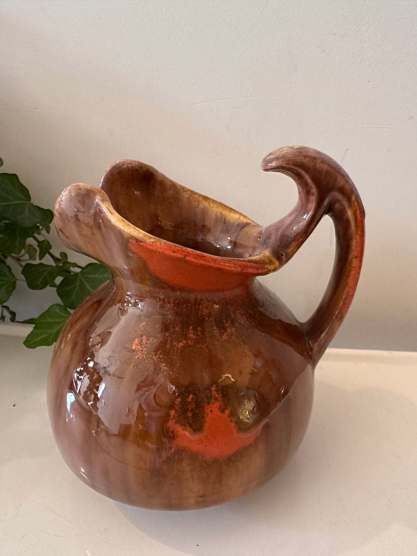 West Germany vaas oranje bruin