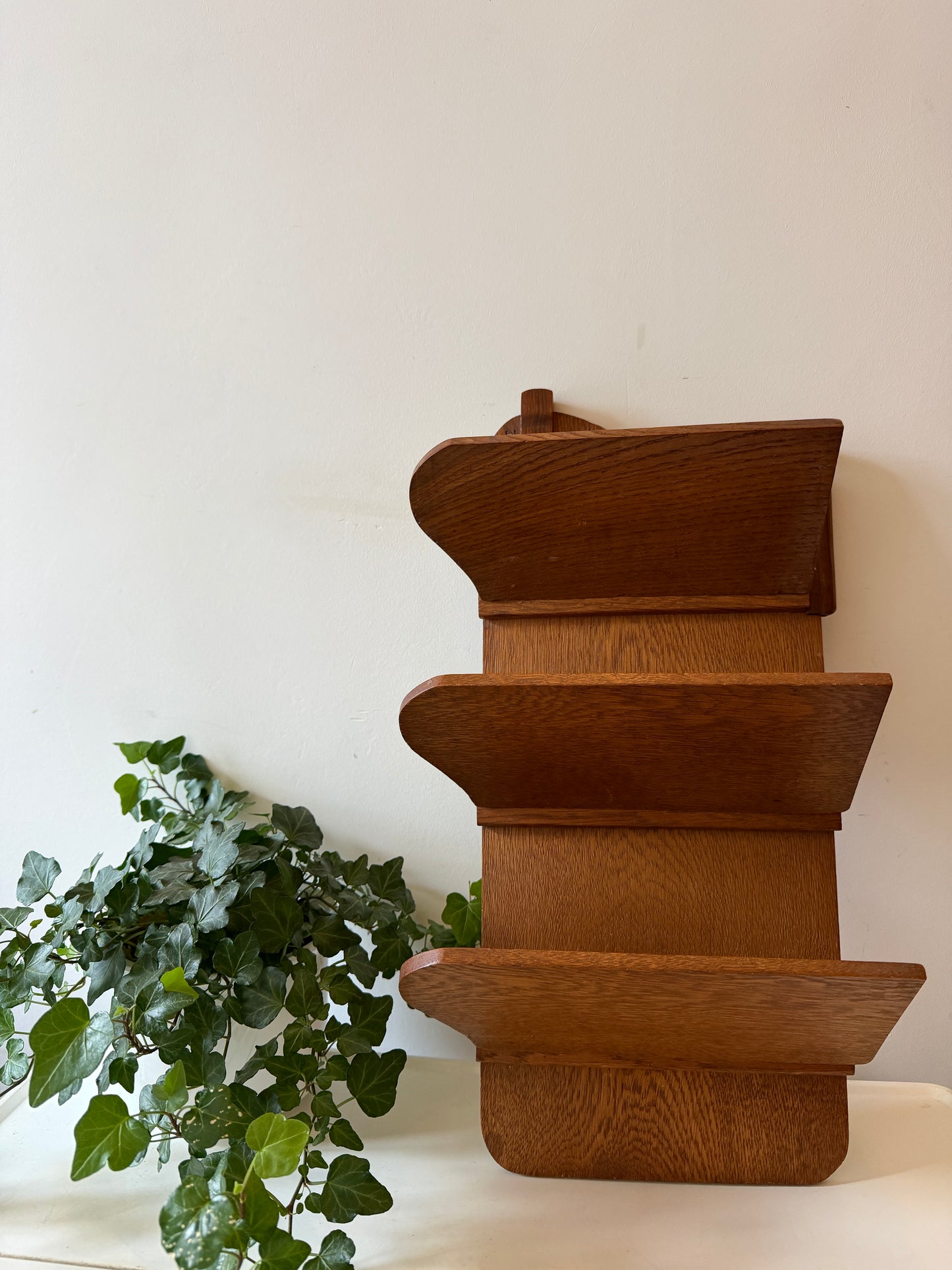 Houten brievenhouder jaren 60/70