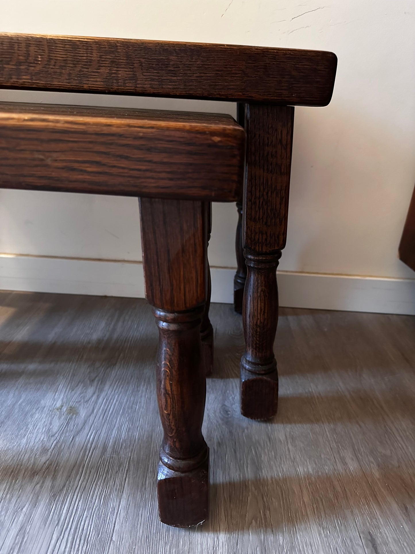 Brutalist nesting tables vintage